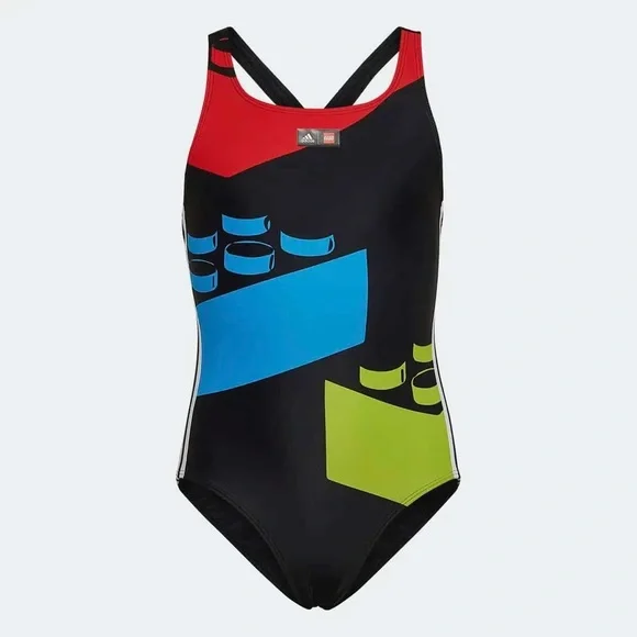 Adidas x Lego EXCLUSIVE Girl's One Piece Swimsuit - Picture 1 of 6